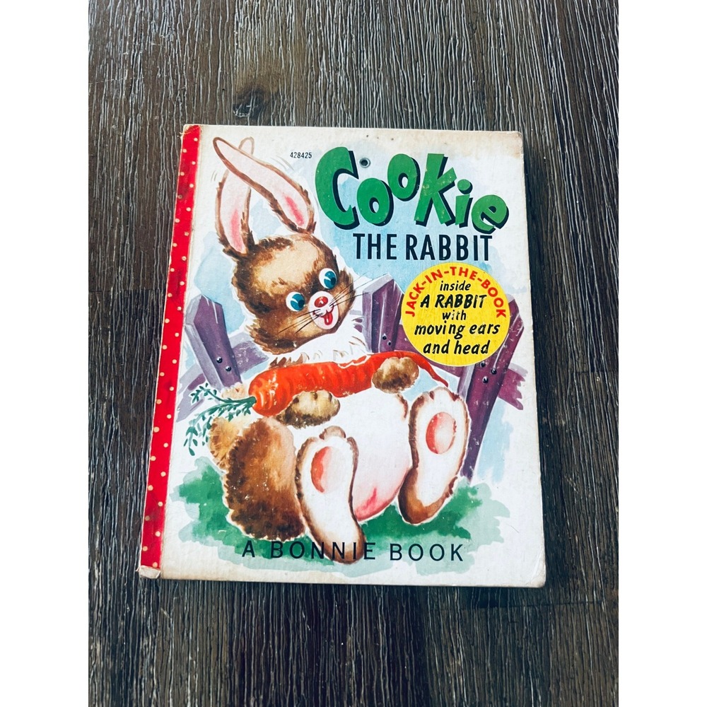 Vintage 1952 Cookie The Rabbit Bonnie Book Jack-In-The-Book Samuel Lowe Pop-Up